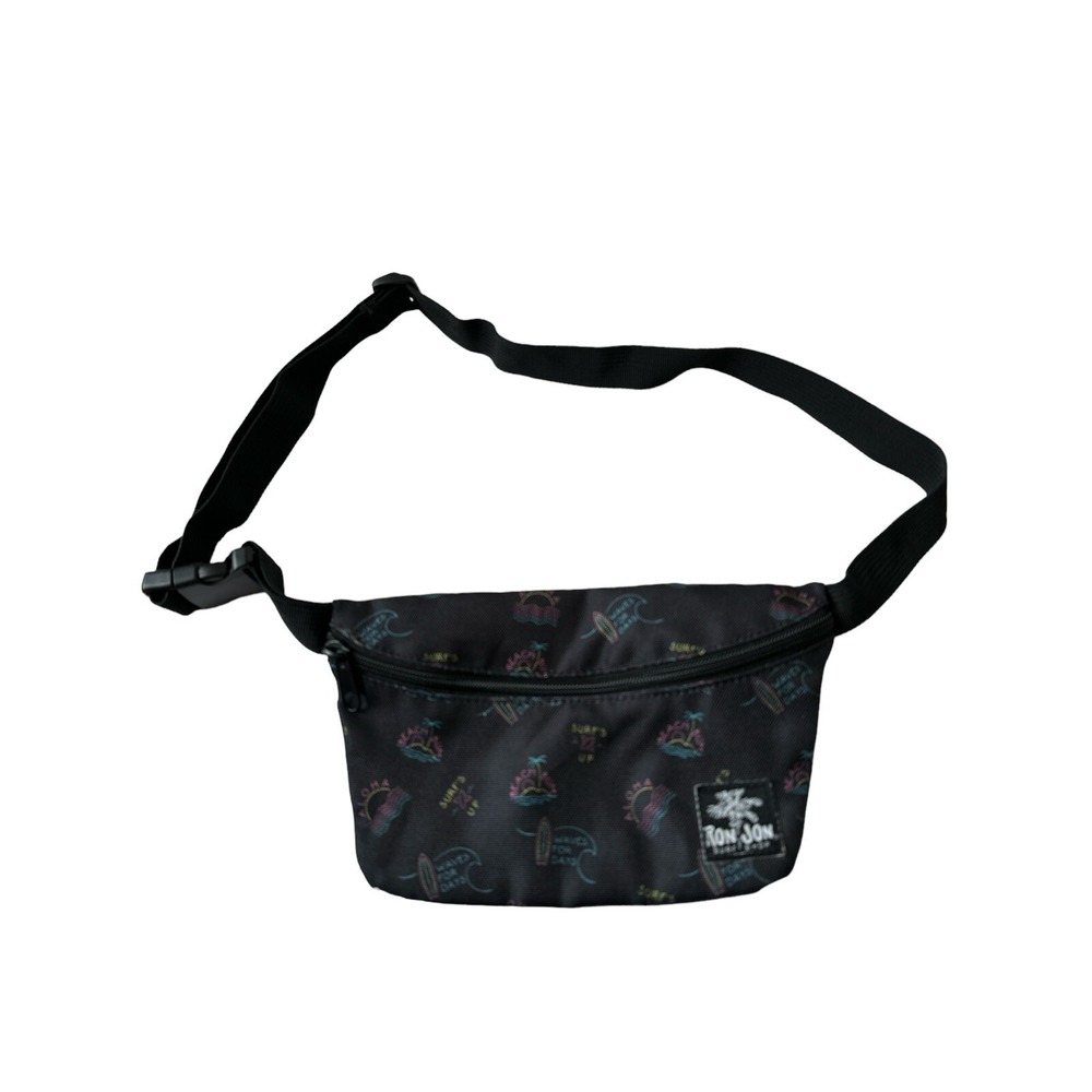Ron Jon Surf Shop Black With Beach Print Hits Waist Pack